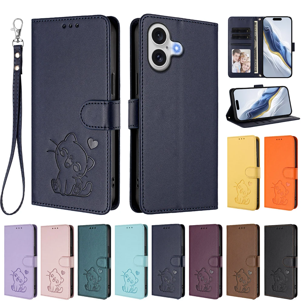 Cute Cat Leather Wallet Case For Samsung Galaxy S10 S10E S9 S8 S7 J3 J330 J5 J530 J7 J730 J4 J6 Plus Stand Card Slot Phone Cover