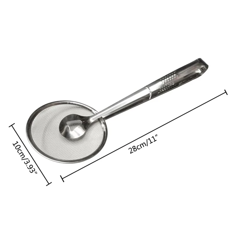 Food Strainer 1 Piece Kitchen French Fryer Spoon Drain Gadget Kitchen Tools Accessories Oil Filter Clip, Oil Draining Food Clip - الصورة 4