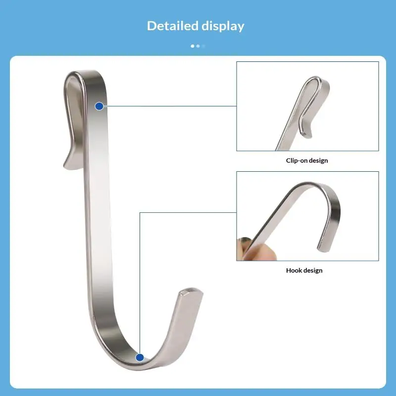 10pcs - Snap-on Clip Hooks For Wire Shelving, Shelves, And Sink Grates - Versatile J-Hook Hangers For Kitchen, And Office Use - الصورة 3
