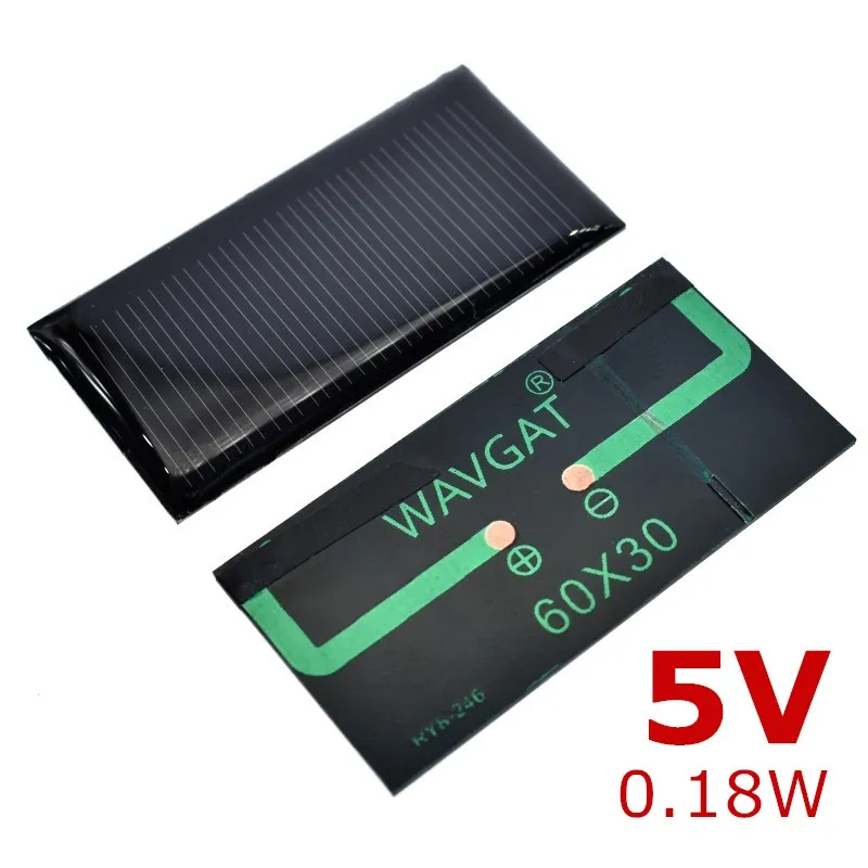 smart electronics Solar Panel 1W 5V electronic DIY Small Solar Panel for Cellular Phone Charger Home Light Toy etc Solar Cell - الصورة 6