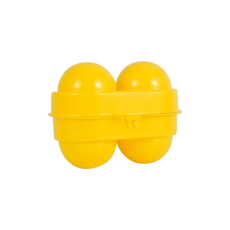 Household Egg Storage Box Egg Box Camping Egg Holder Container Kitchen Organizer Yellow 2-compartment Travel Accessories - الصورة 5