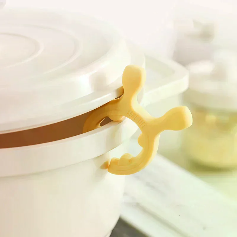 1pc Silicone Spatula Rack Spatula Holder Deer Ear Anti Scalding Overflow Pot Clip Spoon Holder Kitchen Gadget - الصورة 3