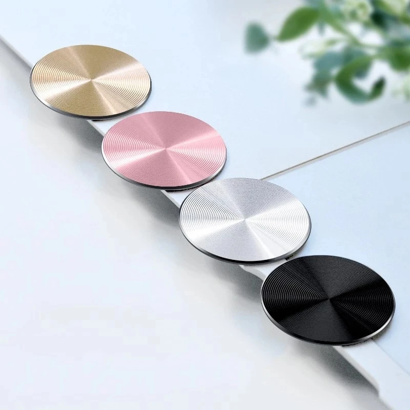 Thin Metal Plate For Magnetic Car Phone Holder Iron Sheet Sticker Disk For Magnet Tablet Desk Phone Car Stand Mount Round Holder - الصورة 6
