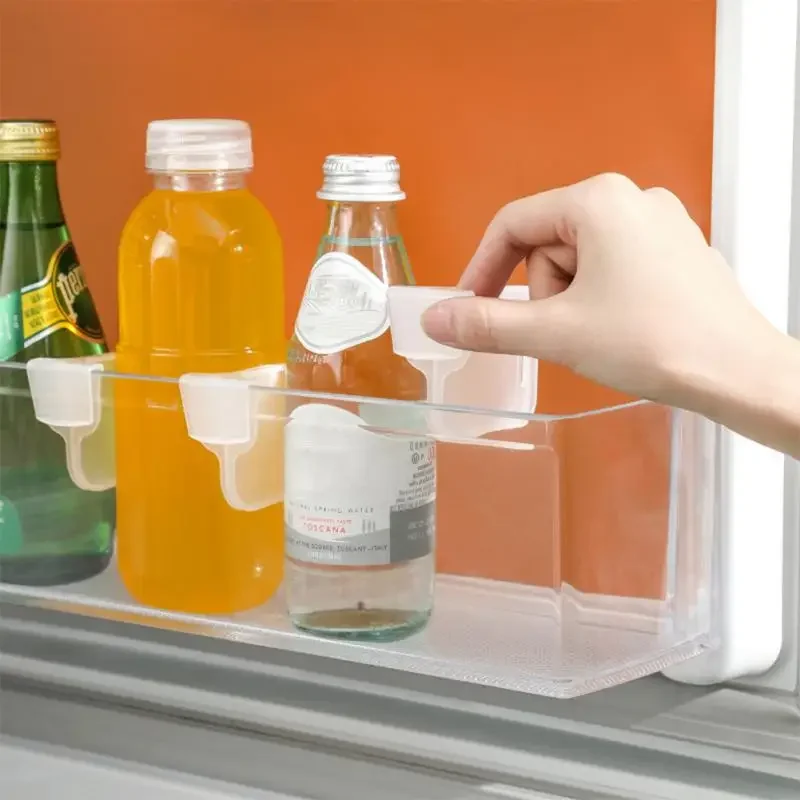 4/10Pcs Plastic Extendable Refrigerator Partition Fridge Shelf Dividers Clip Adjustable Separators Household Kitchen 칸막이 - الصورة 3