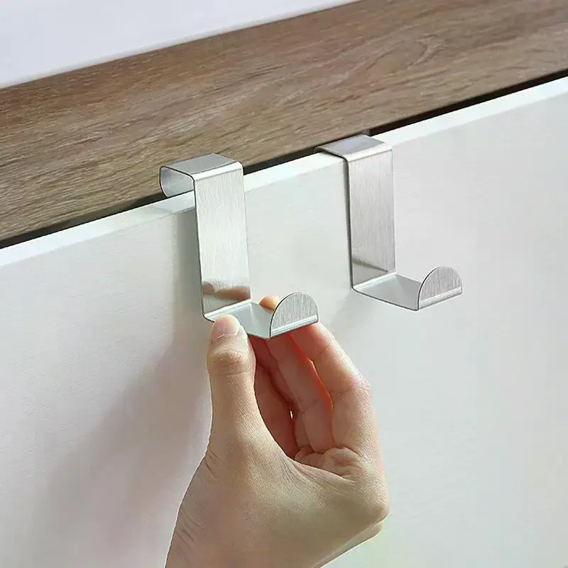 Z-Shaped Bathroom Cabinet By Hook Stainless Steel By Rear Hanger Keychain Coat Hook Home Kitchen Accessories Organizer Tool - الصورة 5