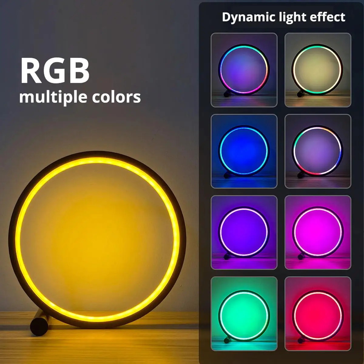 Smart Table Lamp Music Sync Stepless Dimming Table Lamps Atmosphere Usb Desk Setup Room Decor Atmosphere Light Home Gift Usb - الصورة 3