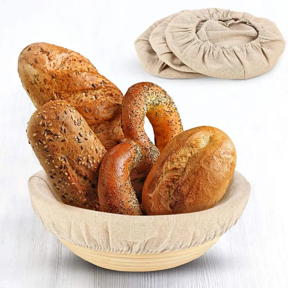 Bread Making Basket Cover Food Grade Bread Proofing Bowl Liner Bread Proofing Basket Cloth Liner Kitchen Gadget - الصورة 4