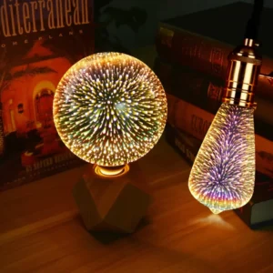 G125 G80 E27 Bulb Night Light Star Fireworks Effect table Lamp Decoration Bulb bedside Home Room Decor Light Luminaria 110V 220V