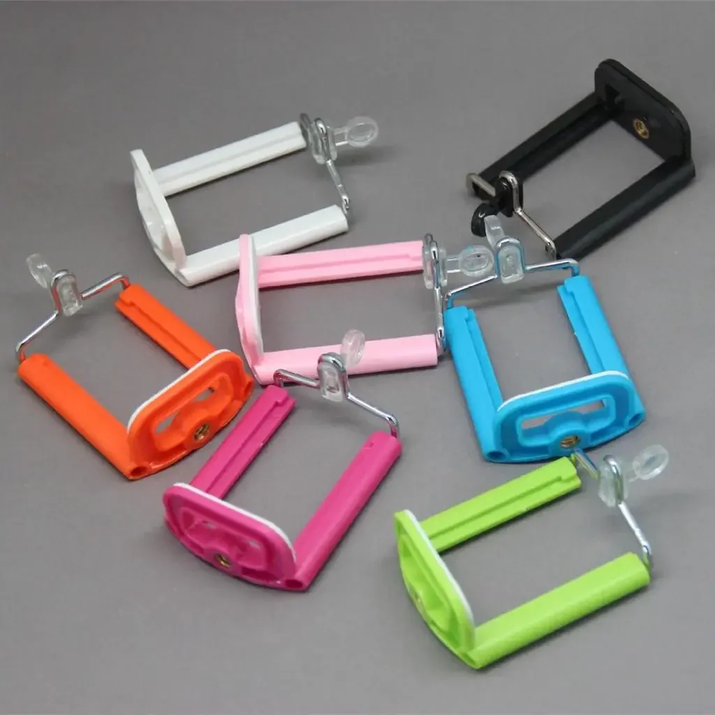 Universal Mobile Phone Clip Holder Mount Bracket Adapter for Smartphone Camera Cell Phone Tripod Stand Mount Adapter Monopod - الصورة 2