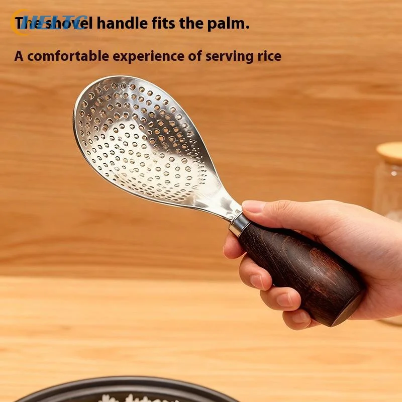 1PC Kitchenware Cooking Strainer Stainless Non-stick Rice Spoon High Temperature Resistant Anti-scalding Cooking Kitchen Gadget - الصورة 4