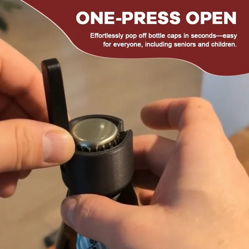 Lever Beer Bottle Opener,Creative Bottlecap Shoot Opener For Different Beer Bottles,Funny Kitchen Gadgets - الصورة 4