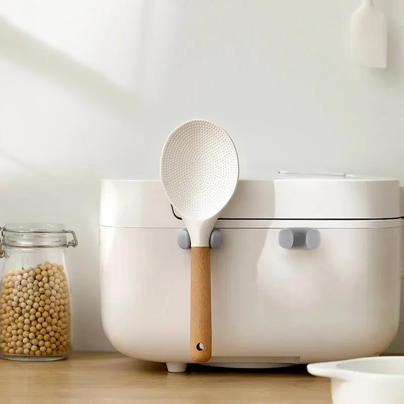 Rice Spoon Holder Silicone Storage Rack, Kitchen Wall-Mounted Cooker Spoon Shelf, Placement Rack - الصورة 6