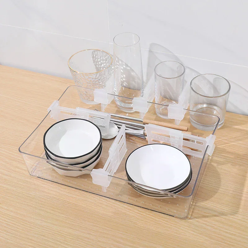 10pcs Refrigerator Storage Partition Board Fridge Kitchen Organizer Home Divider Storage Splint Kitchen Bottle Can Shelf Rack - الصورة 5