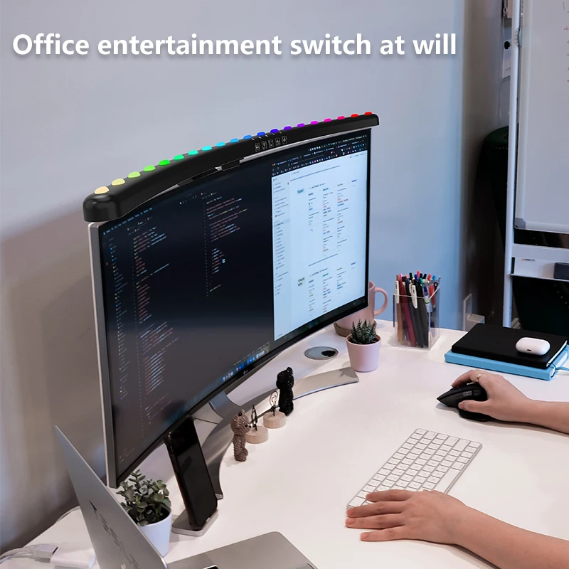 RGB Light Bar Monitor Led Lights Smart Wifi Dimmable Setup Gamer Room Decor Lightbar Screen Hanging Desk Lamp Remote Control - الصورة 5
