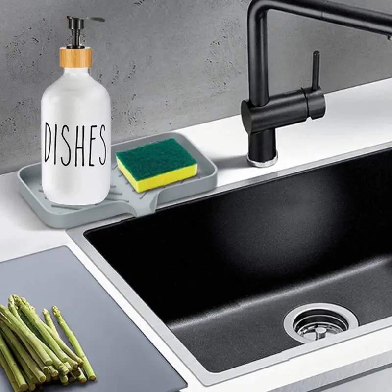 Non-slip Silicone Organizer Tray For Kitchen And Bathroom Anti-drop Storage Solution - الصورة 2