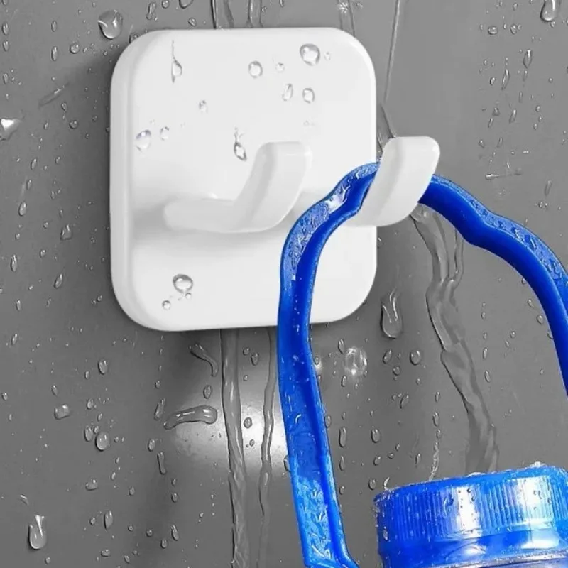 Sticker Hook Wall Hanging Kitchen Hanger Bathroom Razor Holder Men Shaving Cloth Hanger Adhesive Wall Hook Shaver Shelf Hooks - الصورة 5