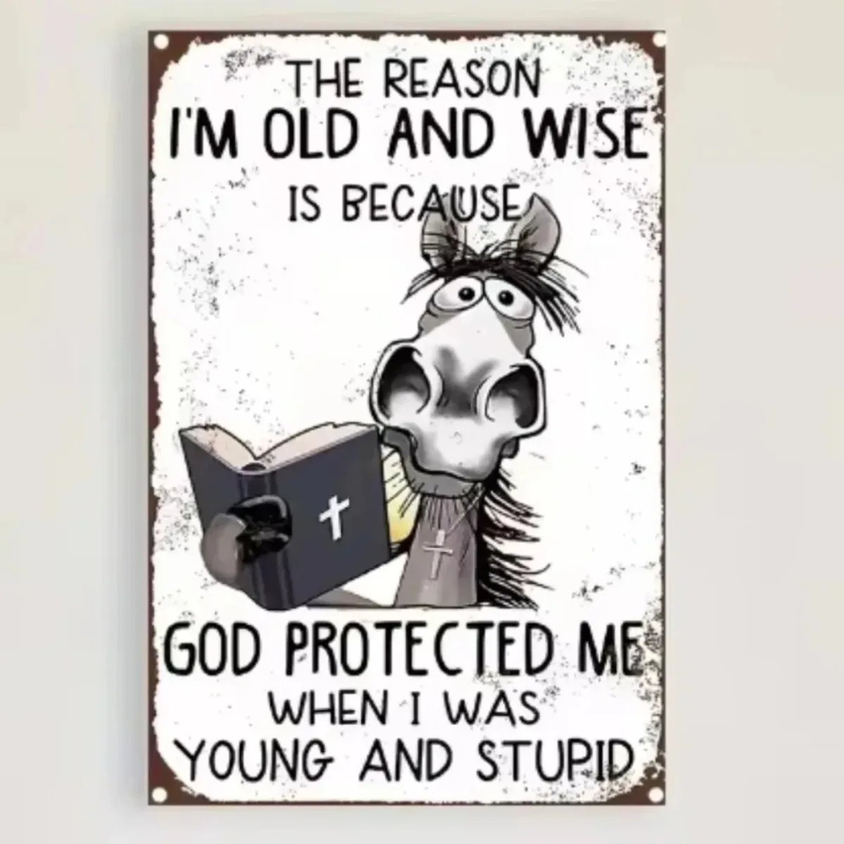 Distinctive "I'm Old But Smart" Wall Decor – Timeless Retro Style, Ideal for Enhancing Homes/Bars