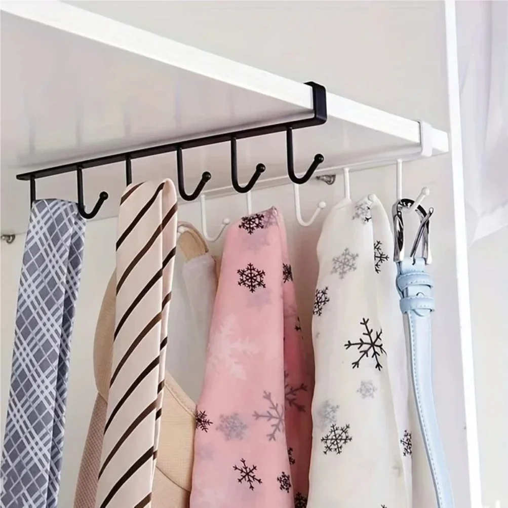 1pcs Kitchen Shelf Storage Clothes Hanging Organizer Cup Holder Glass Mug Holder 6 Hooks Storage Rack Kitchen Accessories - Image 6