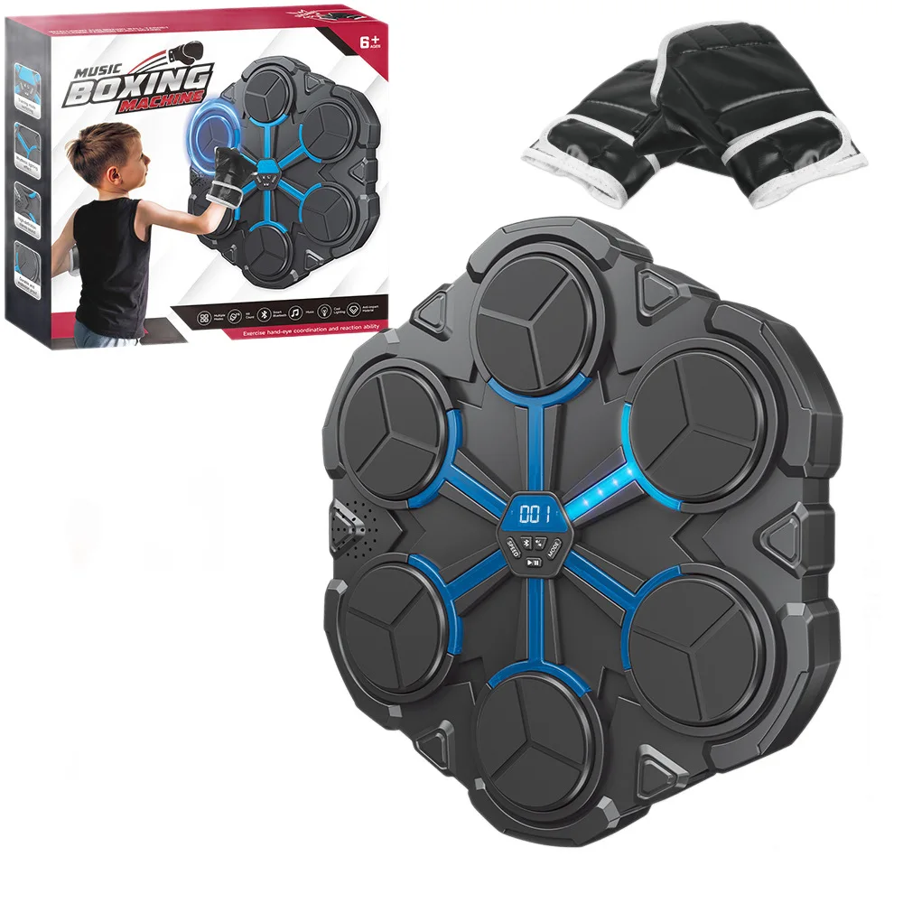 Smart Bluetooth Music Boxing Targets Wall Mounted Trainer LED Display 3 Speed Modes Gloves Home Stress Relief For Adults Kids - الصورة 5