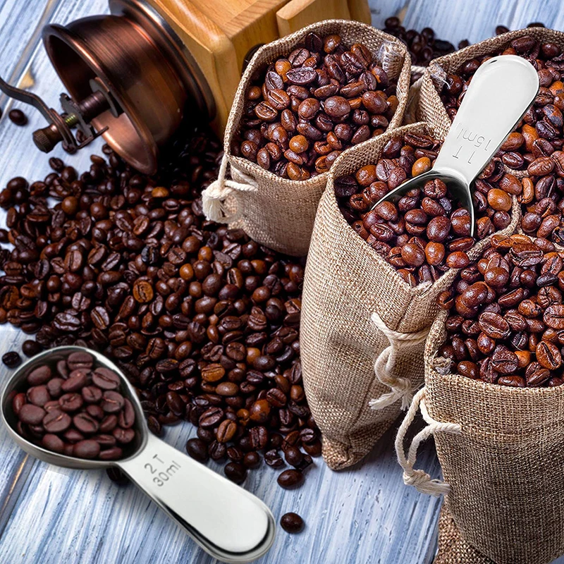 15ML/30ML Coffee Measuring Spoon Stainless Steel Coffee Scoops Kitchen Gadgets Coffeeware Ergonomic Tablespoon 1 Tbsp Or 2 Tbsp - الصورة 2
