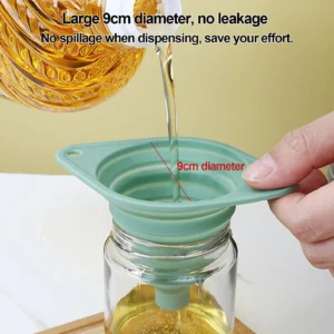 Silicone Funnel Flexible Foldable Wide Mouth Kitchen Gadgets Filling Bottles Liquid Transfer Funnel for Oil Wine Liquid Powder