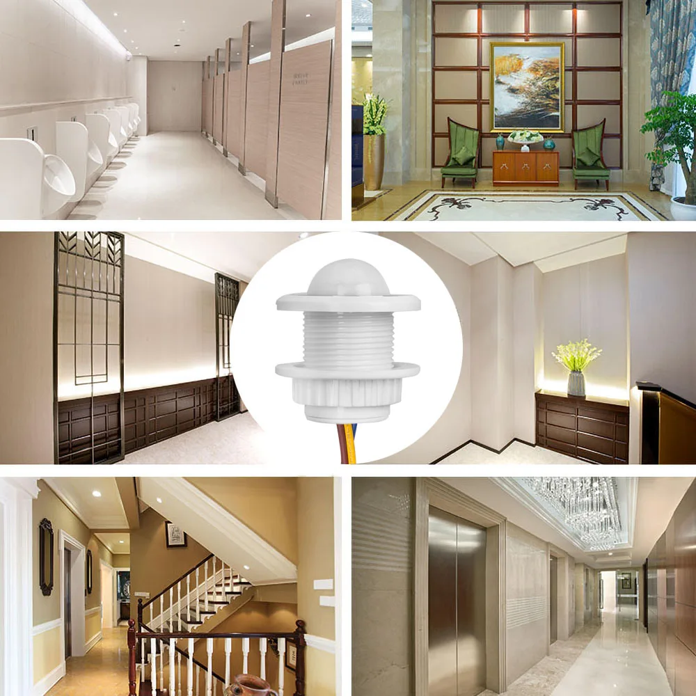 2PCS PIR Motion Sensor Detector Smart Switch Home Indoor Outdoor Infrared Light 110V 220V Time Delay Mode Adjust Lighting Switch - الصورة 5