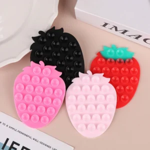 Creative Strawberry Suction Cup Mobile Phone Sucker Support Mount Phone Stand Universal Phone Fixed Pad Car Navigation Bracket