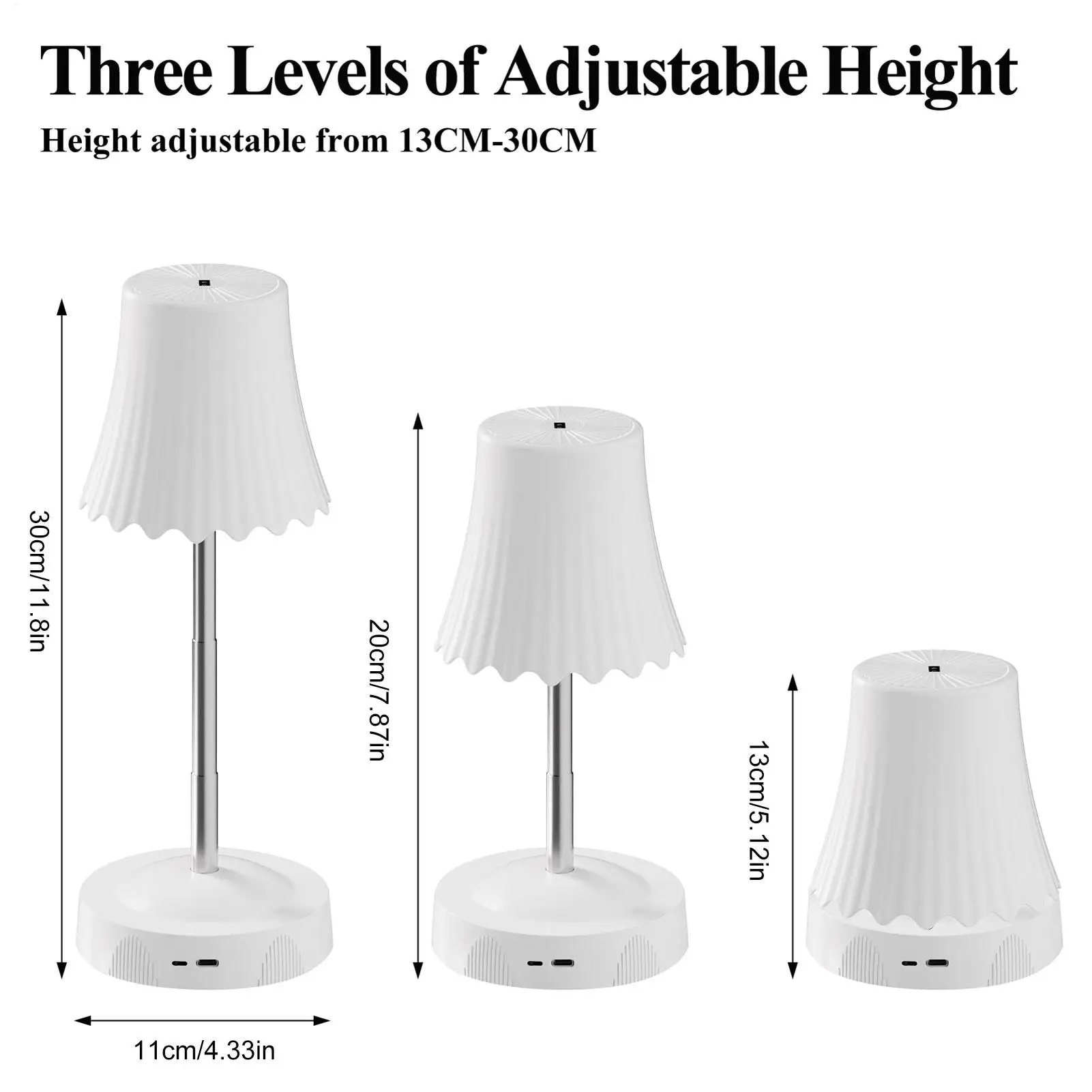 Rechargeable Desk Lamp Adjustable Height Gesture Sensor RGB Smart Light Battery Powered Table Lamp For Bedroom Restaurant Shower - الصورة 6