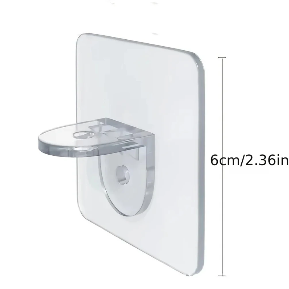 10/20pcs Adhesive Shelf Brackets Punch Free Shelf Support Pegs For Shelves Kitchen Cabinet Book Closet Clapboard Layer - الصورة 6
