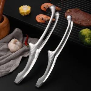 430 Stainless Steel Golden Food Tongs Japanese Barbecue Korean Barbecue Tongs Bbq Steak Tongs Kitchen Gadgets