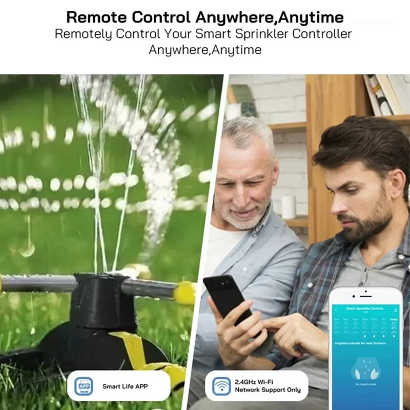 Tuya WiFi Smart Sprinkler Controller 8 Zone Irrigation Timer Automatic Watering Device Work with Smart Home for Garden-ABLA - الصورة 3