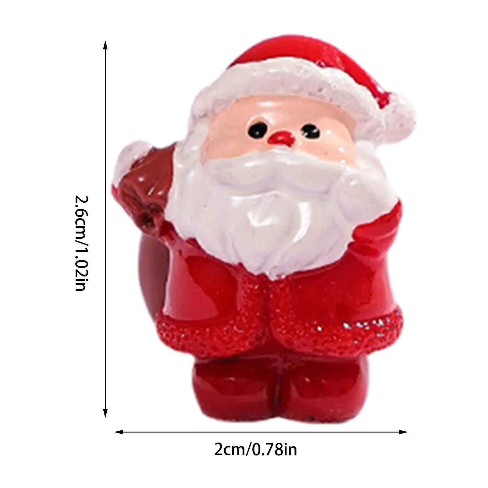 Mini Santa Figure Miniature Tabletop Christmas Decor Collectible Santa Claus Ornament For Bedside Shelf Kitchen Dining Table Car - الصورة 6