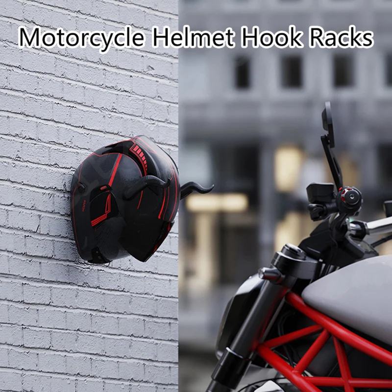 Motorcycle Helmet Hook Racks Multipurpose Hook Hanger Home Luggage Jacket Holders Kitchen Cabinet Shelf Wall Mount Hooks - الصورة 2