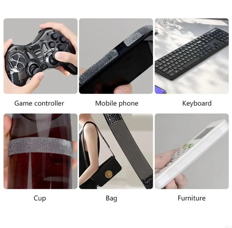 Q6PA 20-Count Reusable Silicone Protective Sticker Decal For Enhances Control On Gadgets Tools And Home Items - الصورة 3