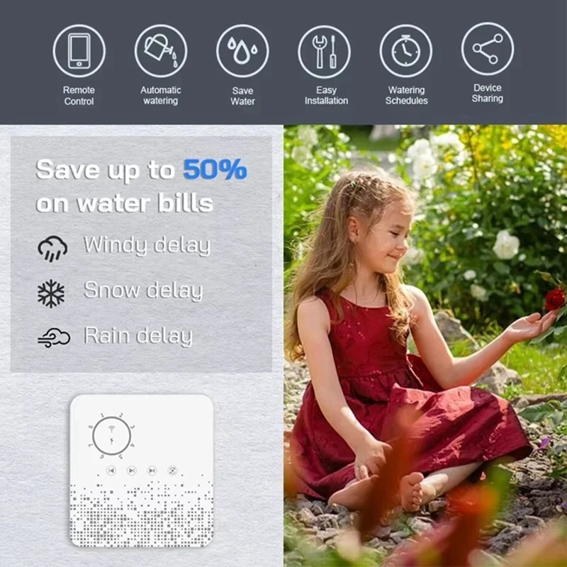 Tuya WiFi Smart Sprinkler Controller 8 Zone Irrigation Timer Automatic Watering Device Work with Smart Home for Garden-ABLA - الصورة 2
